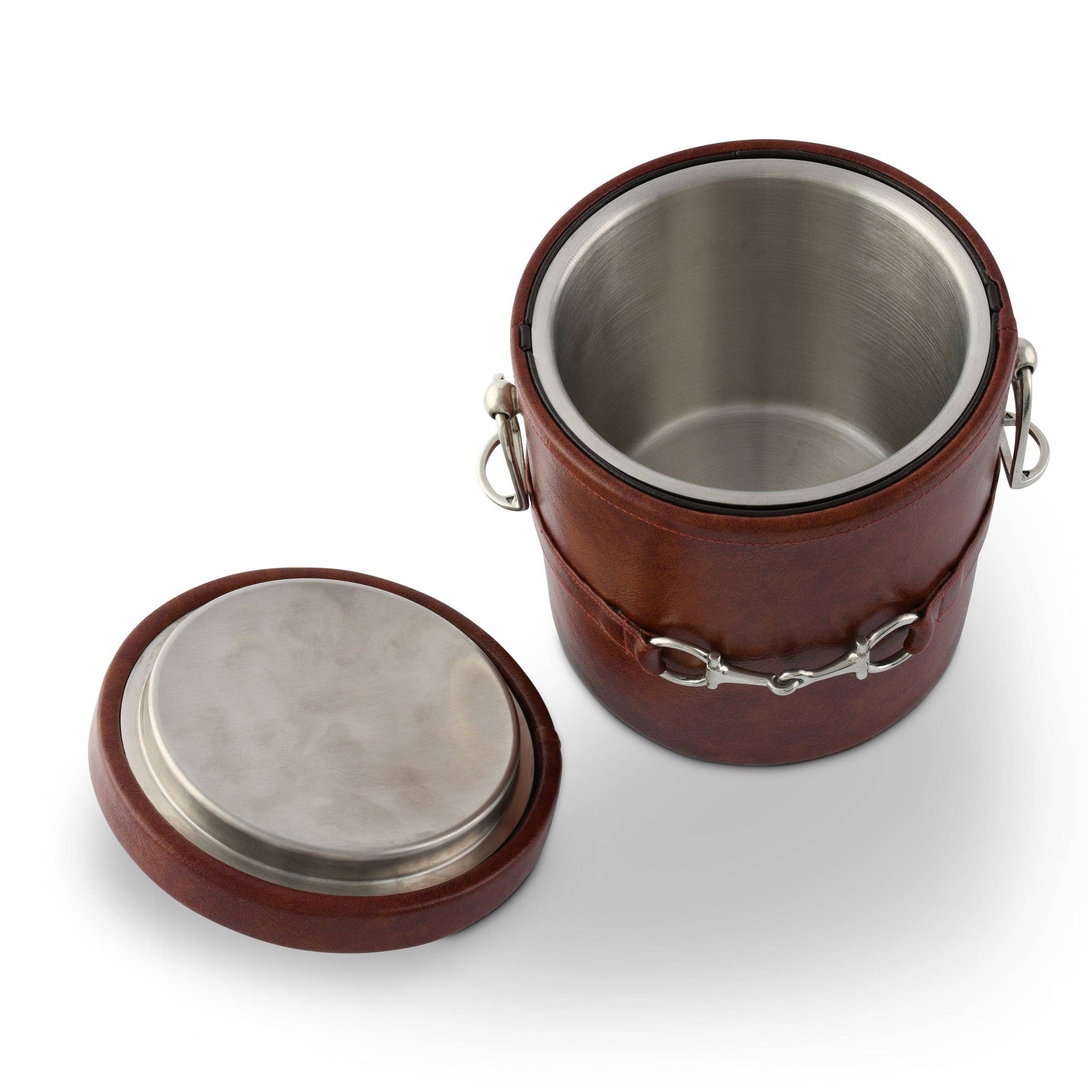 Vagabond House - Equestrian Horse Bit Leather Ice Bucket