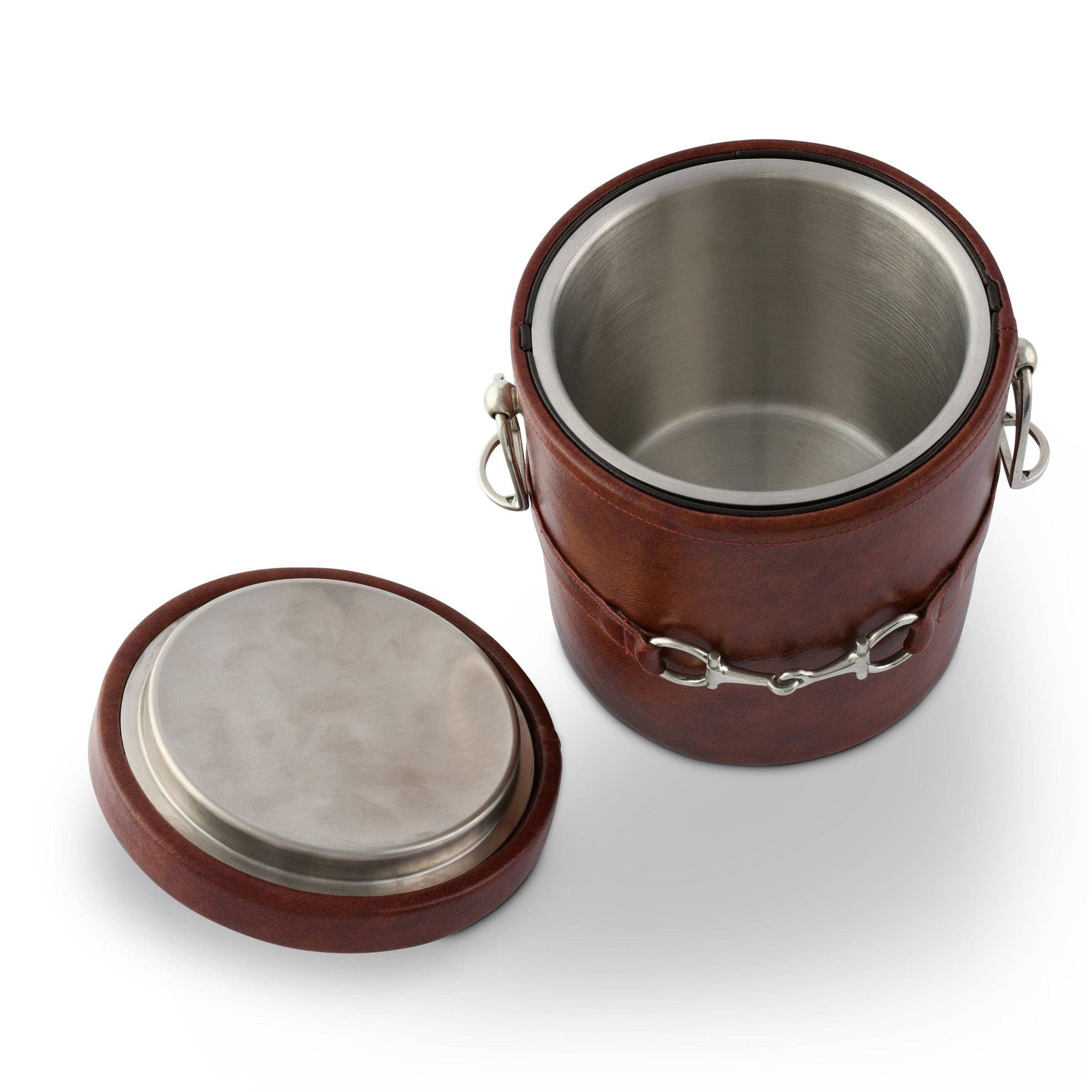 Vagabond House - Equestrian Horse Bit Leather Ice Bucket
