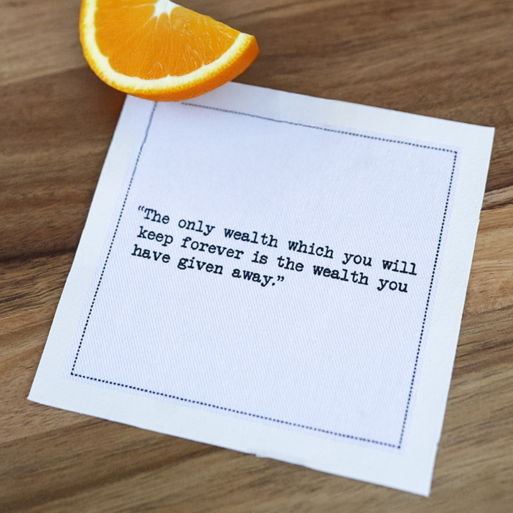 Five Star Napkins Inc. - Marcus Aurelius Quotes - White Cotton Cocktail Napkins x 50