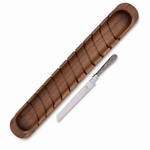 Vagabond House - Baguette Board with Wheat Pattern Bread Knife