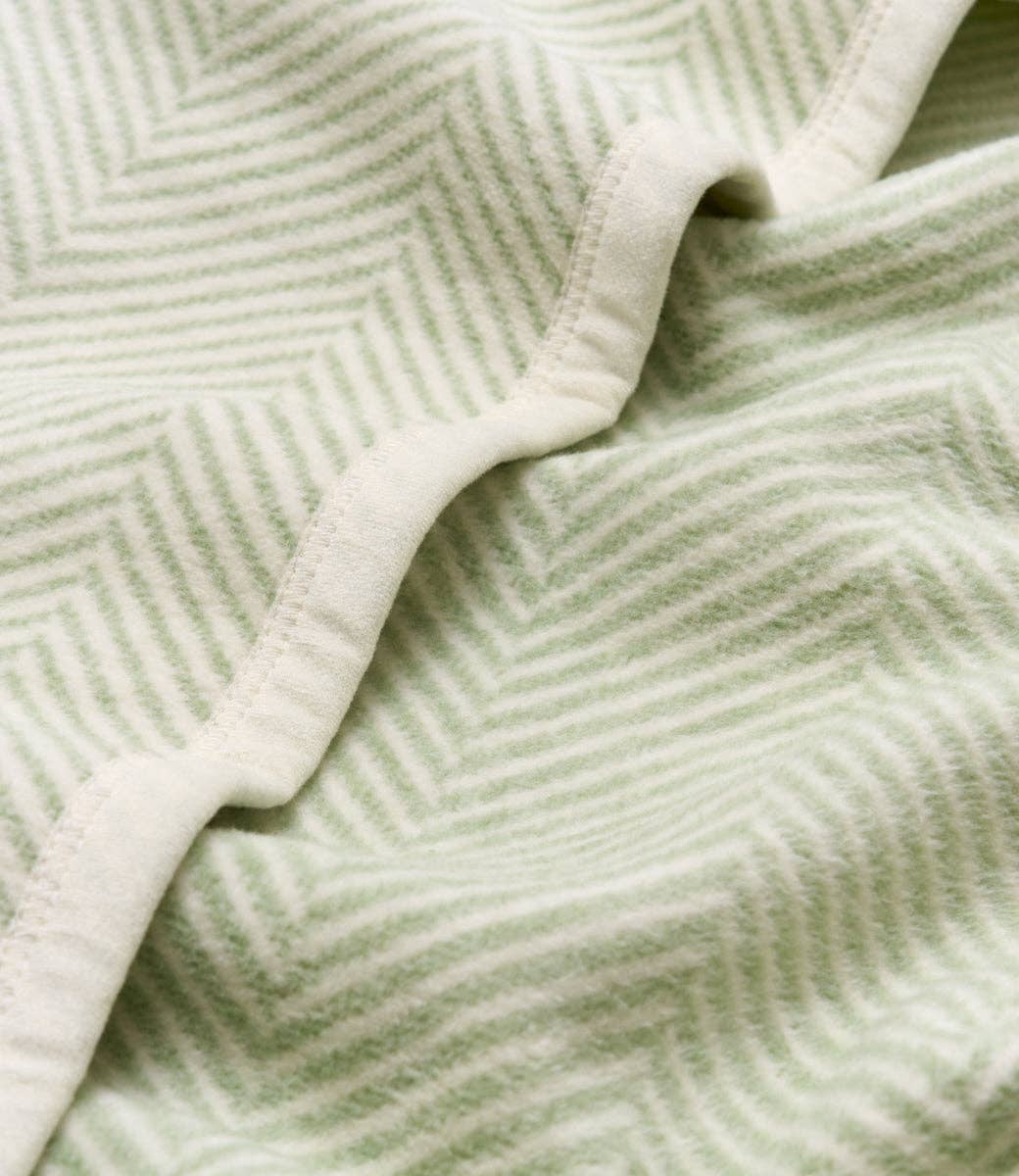 ChappyWrap - Harborview Herringbone Sprout Green Mini Blanket