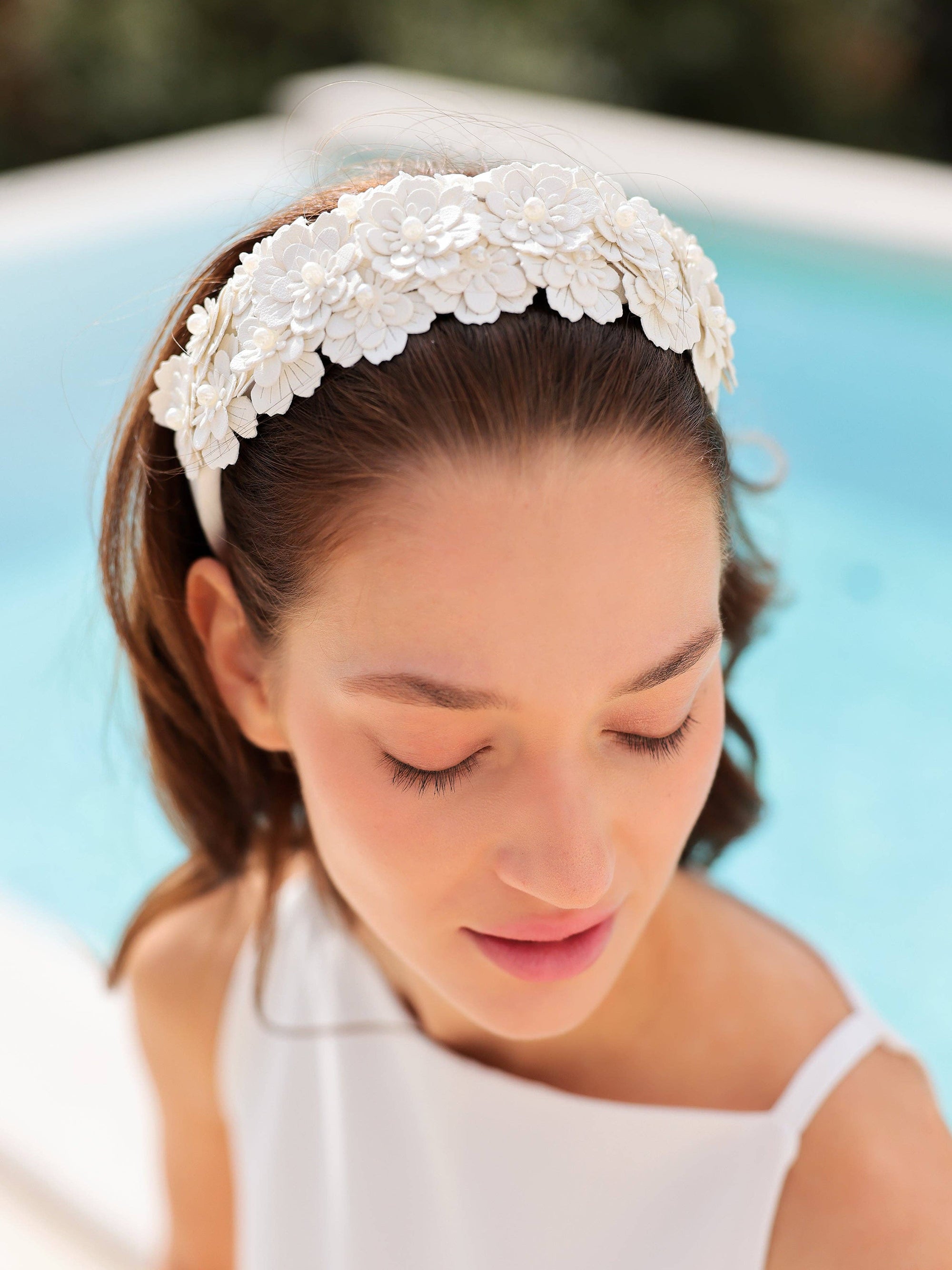 Flora Headband in Ivory
