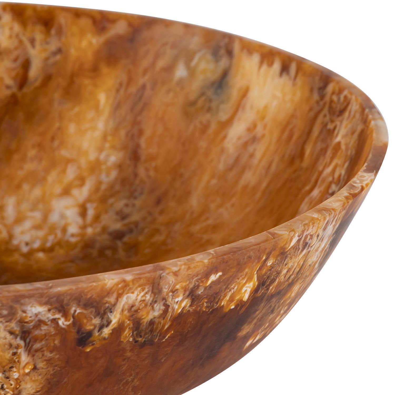 BIDKhome - Matte Tortoise Resin Bowl Dia 19.5"