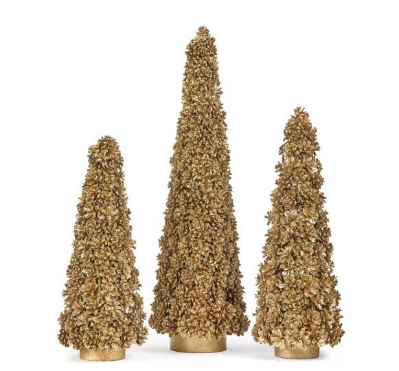Dekorasyon Gifts  Decor - Pine Cone Tree (All Gold)