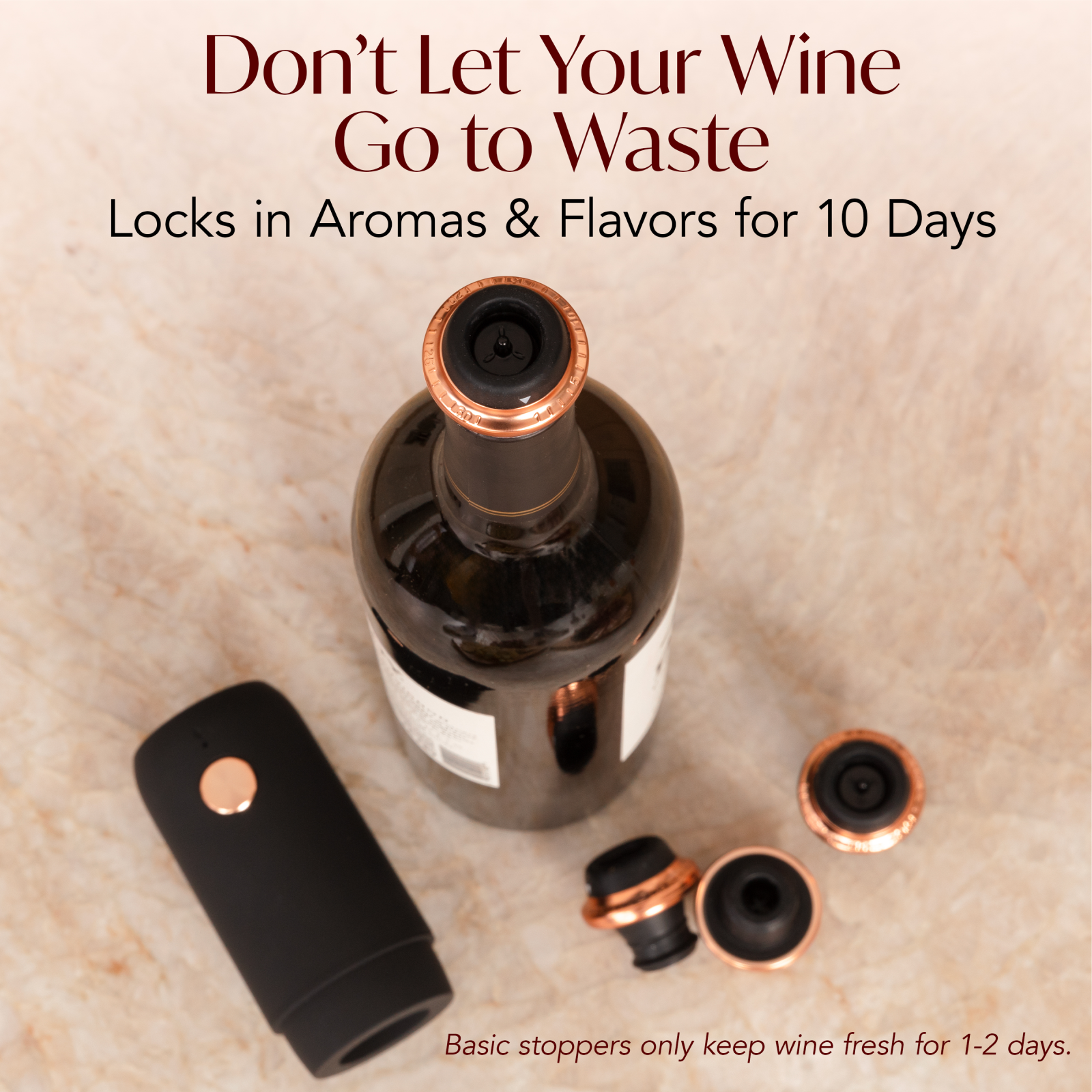 Vin Fresco - Vin Fresco Electric Wine Preserver, Vacuum Wine Saver