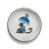 The French Bee & Co - Coupe Ring Dish Blue & White Monkey with Parasol