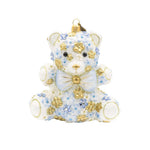 Jay Strongwater - Blue Floral Teddy Ornament