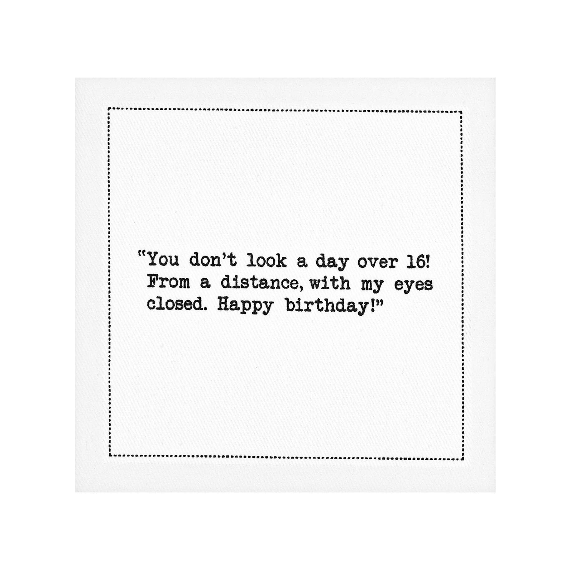 Five Star Napkins Inc. - Birthday Quotes  - White Cotton Cocktail Napkins 50x