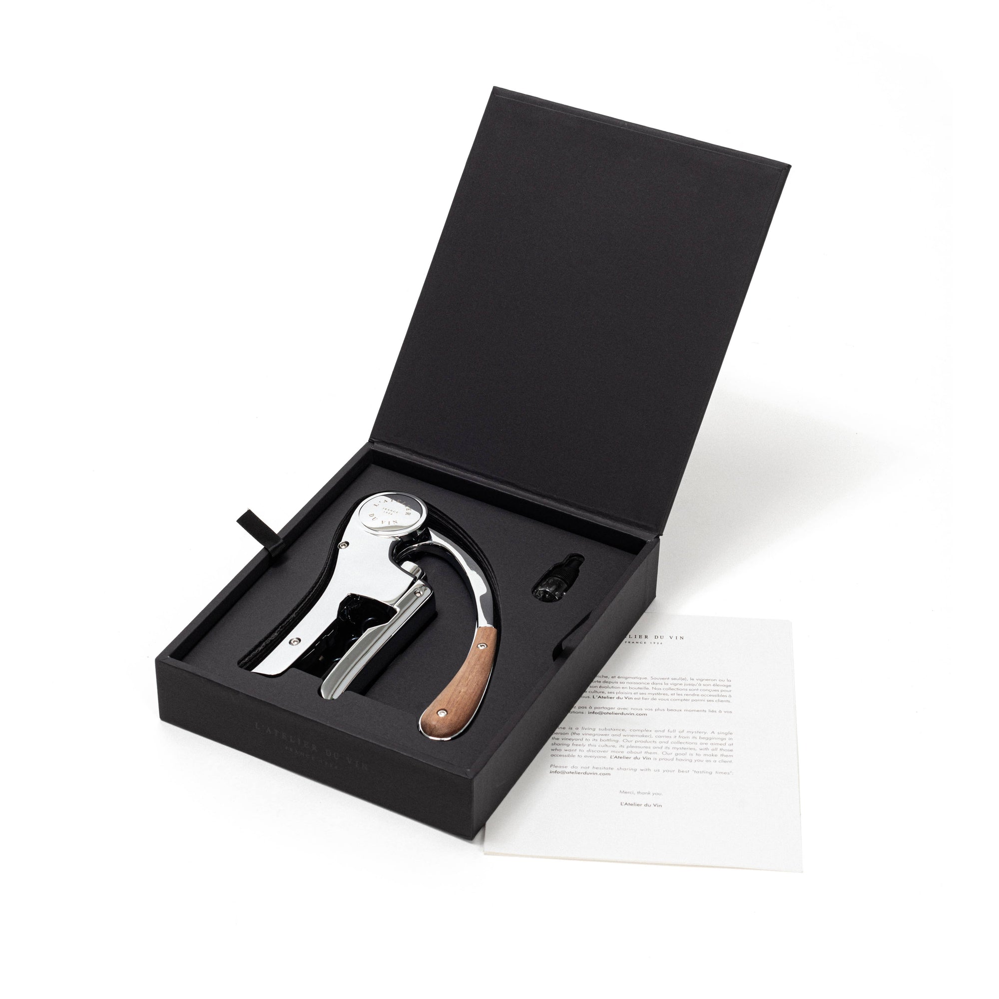 L'Atelier du Vin - USA - Lever Wine Opener - OENO MOTION WOOD & CHROME