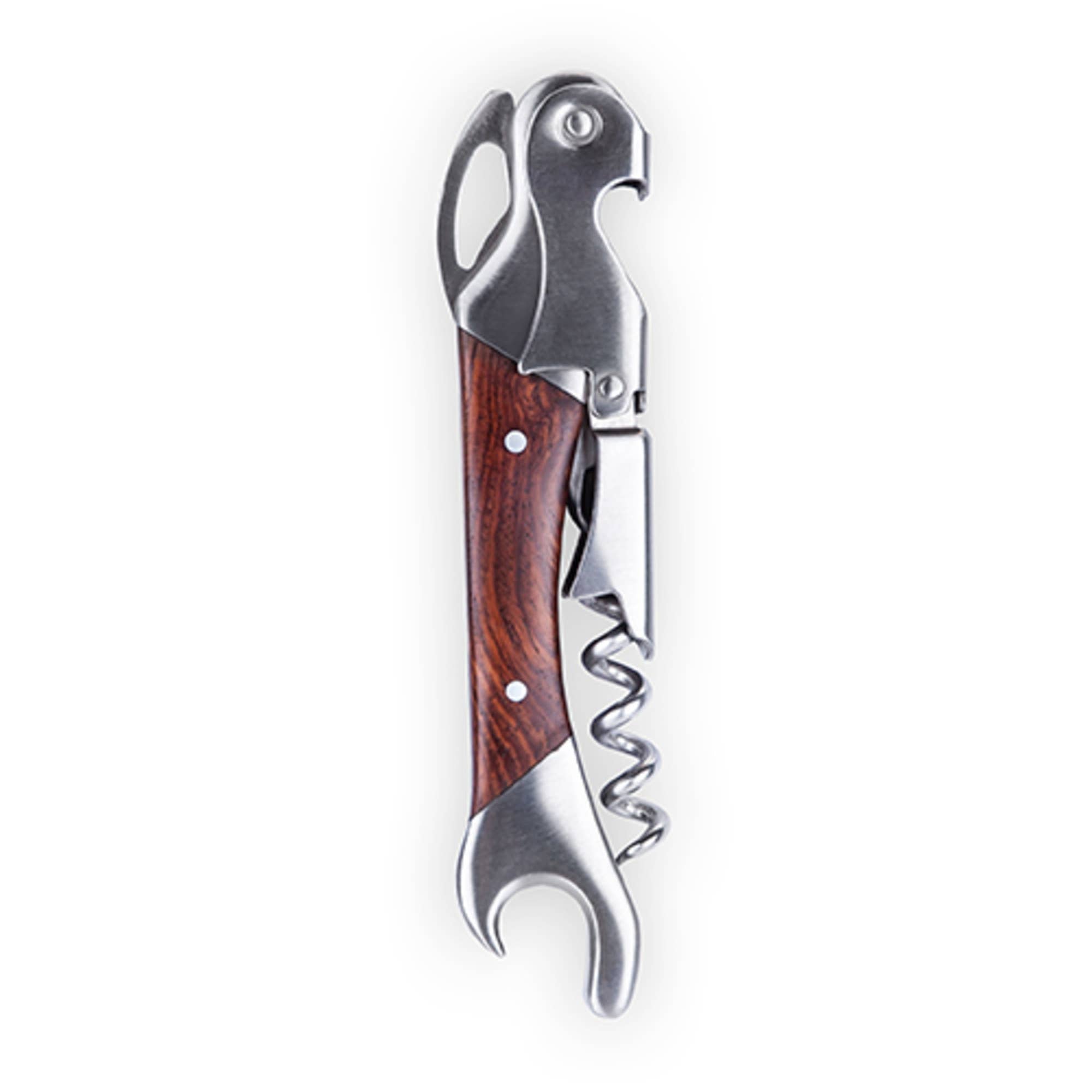 Viski - Admiral™ Rosewood DoubleHinged Corkscrew and Foil Cutter
