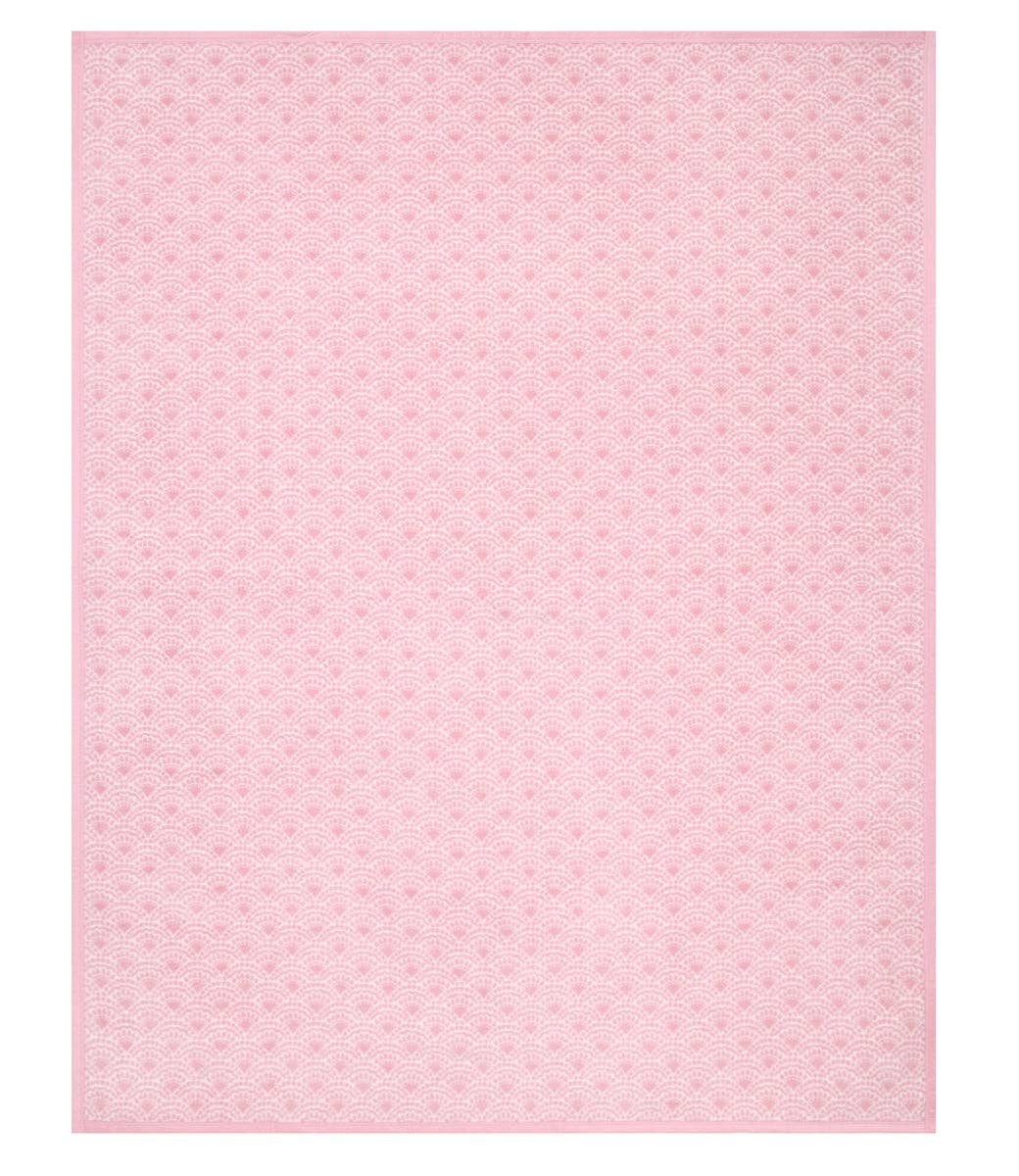 ChappyWrap - Seaside Scallops Blush Blanket