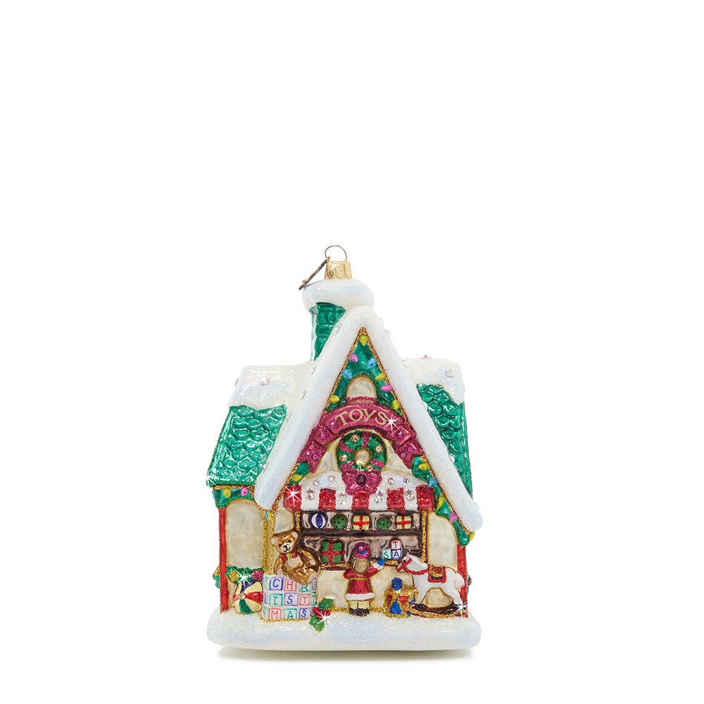 Jay Strongwater - Christmas Toy Shop Glass Ornament