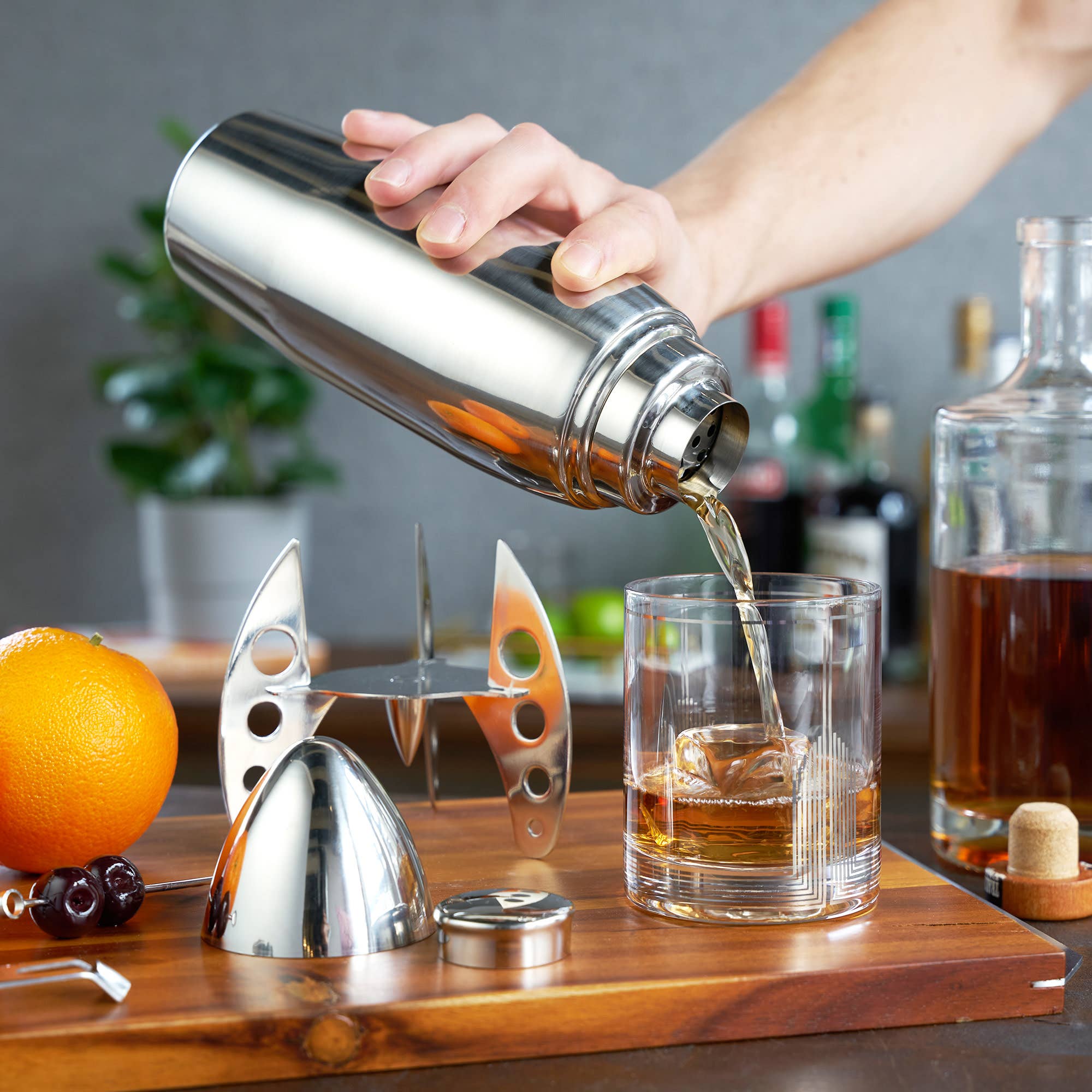 Viski - Irving™ Stainless Steel Rocket Cocktail Shaker