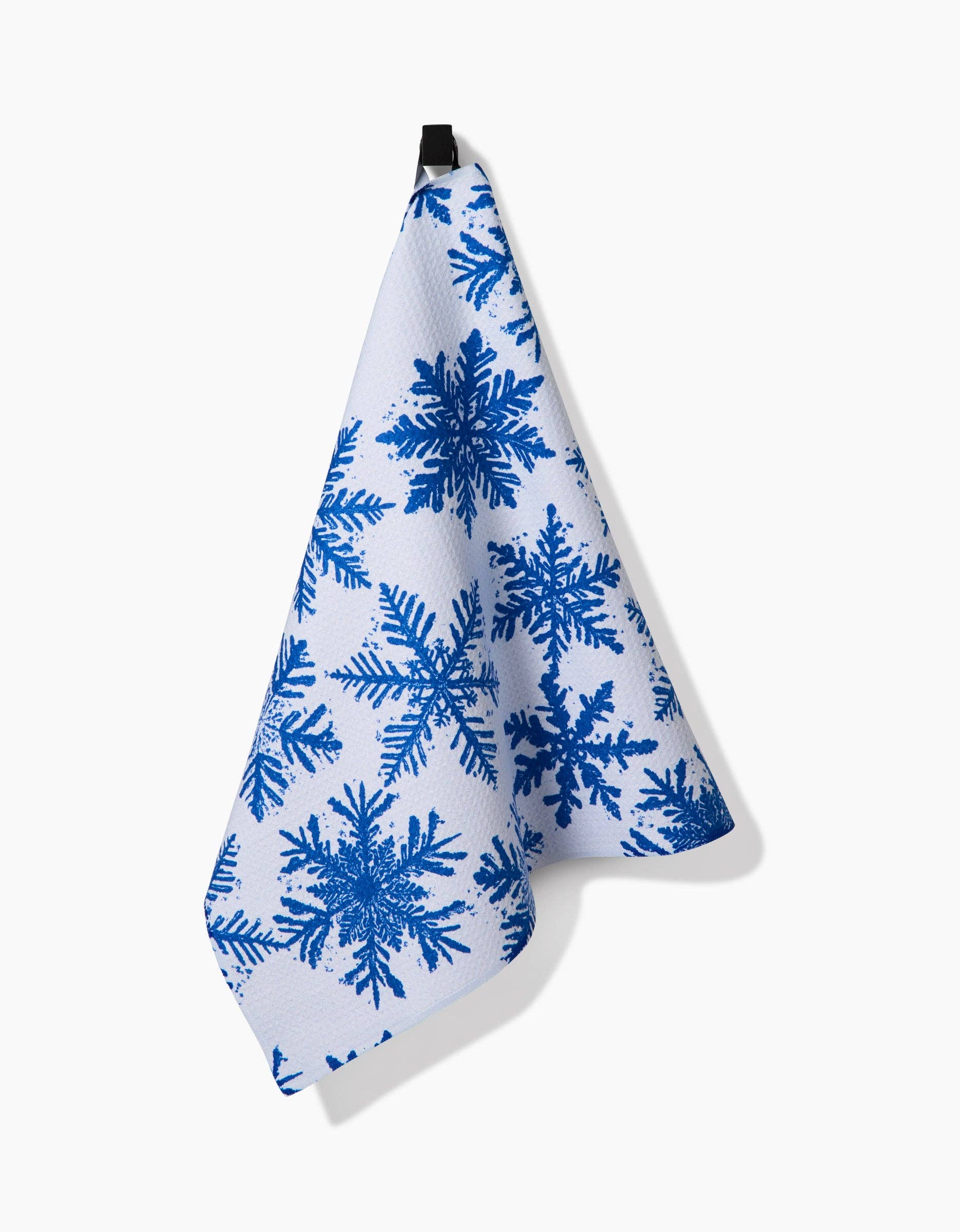 Geometry - Snowy Days Blue Tea Towel