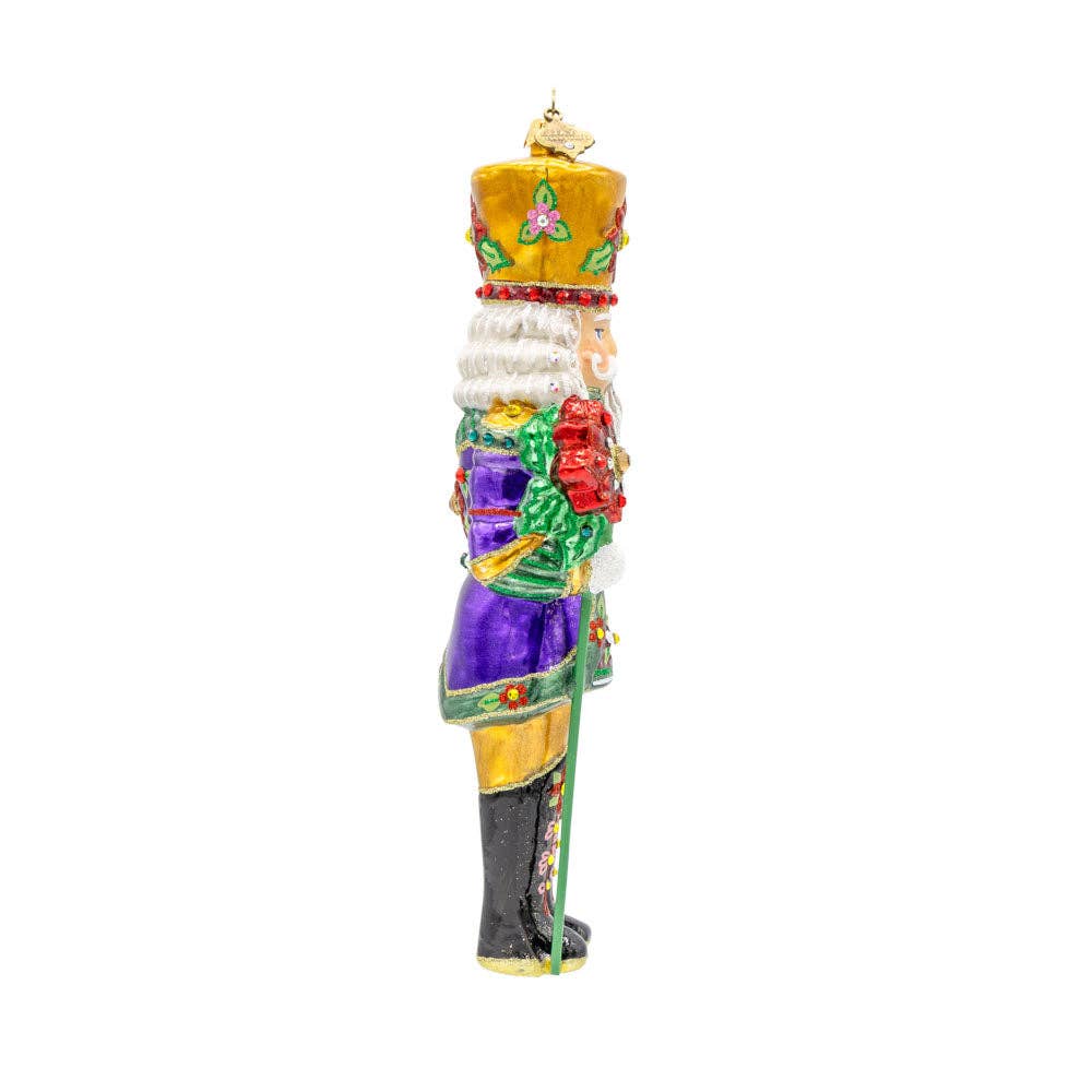 Jay Strongwater - Poinsettia Nutcracker Ornament