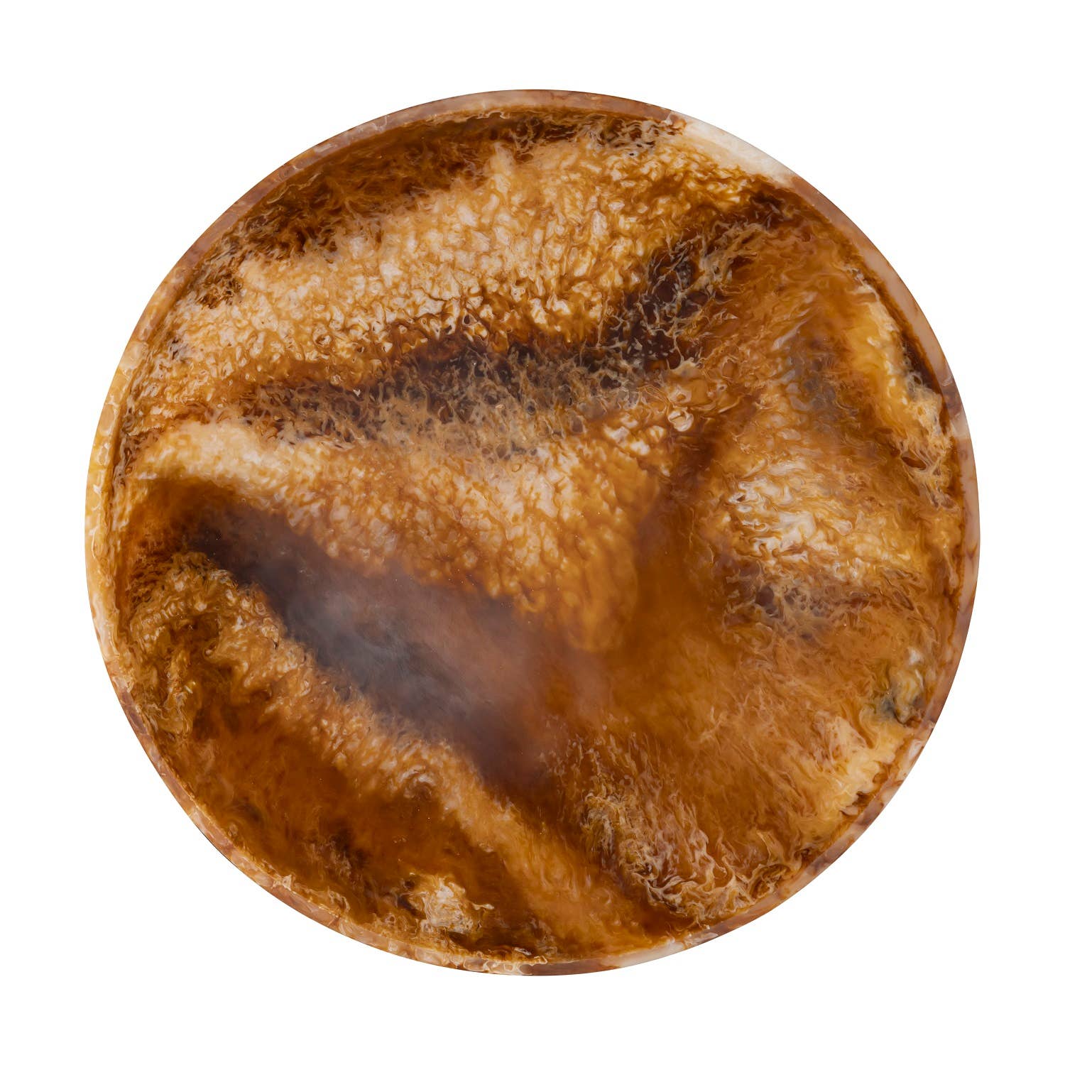 BIDKhome - Matte Tortoise Resin Bowl Dia 19.5"