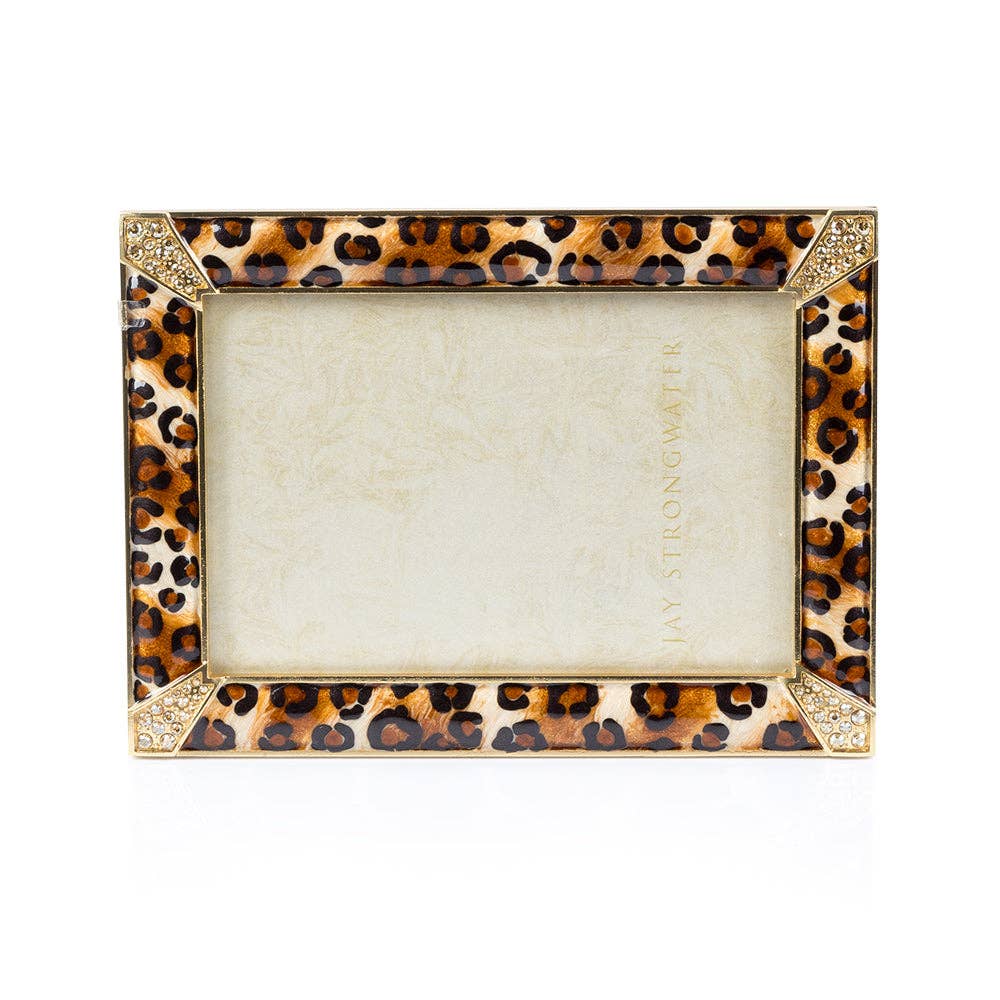 Jay Strongwater - 4” x 6” Lavinia Frame - Leopard