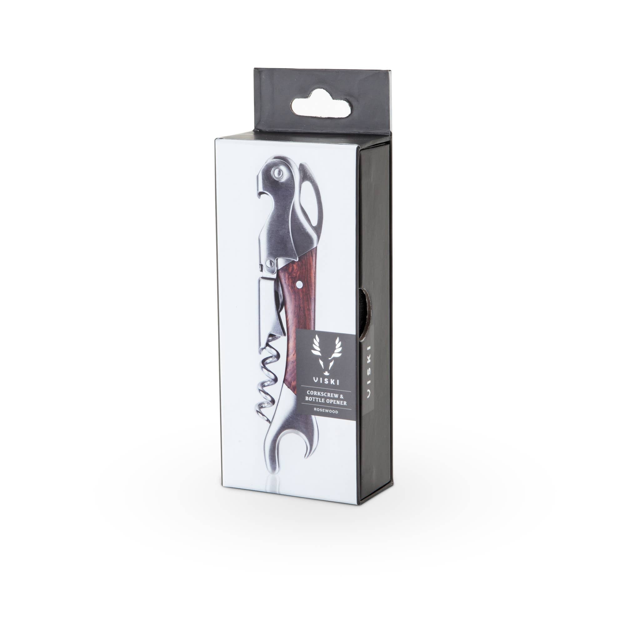 Viski - Admiral™ Rosewood DoubleHinged Corkscrew and Foil Cutter