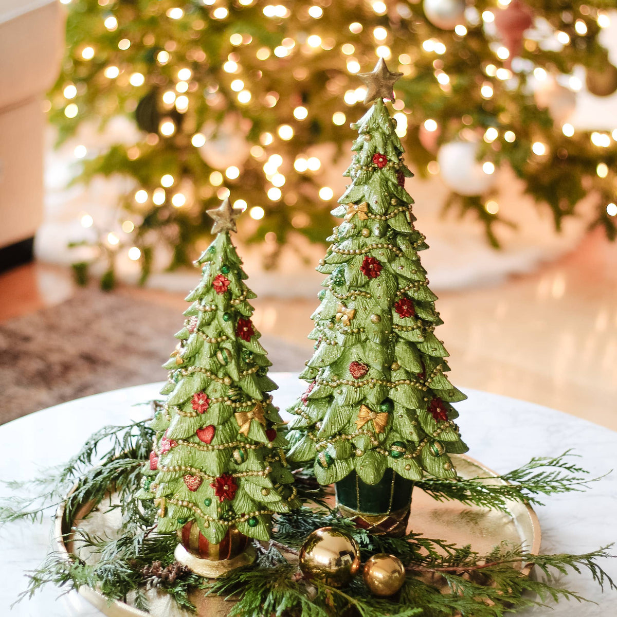 Dekorasyon Gifts  Decor - Merry Traditions Cone Tree (Blooming Lime)