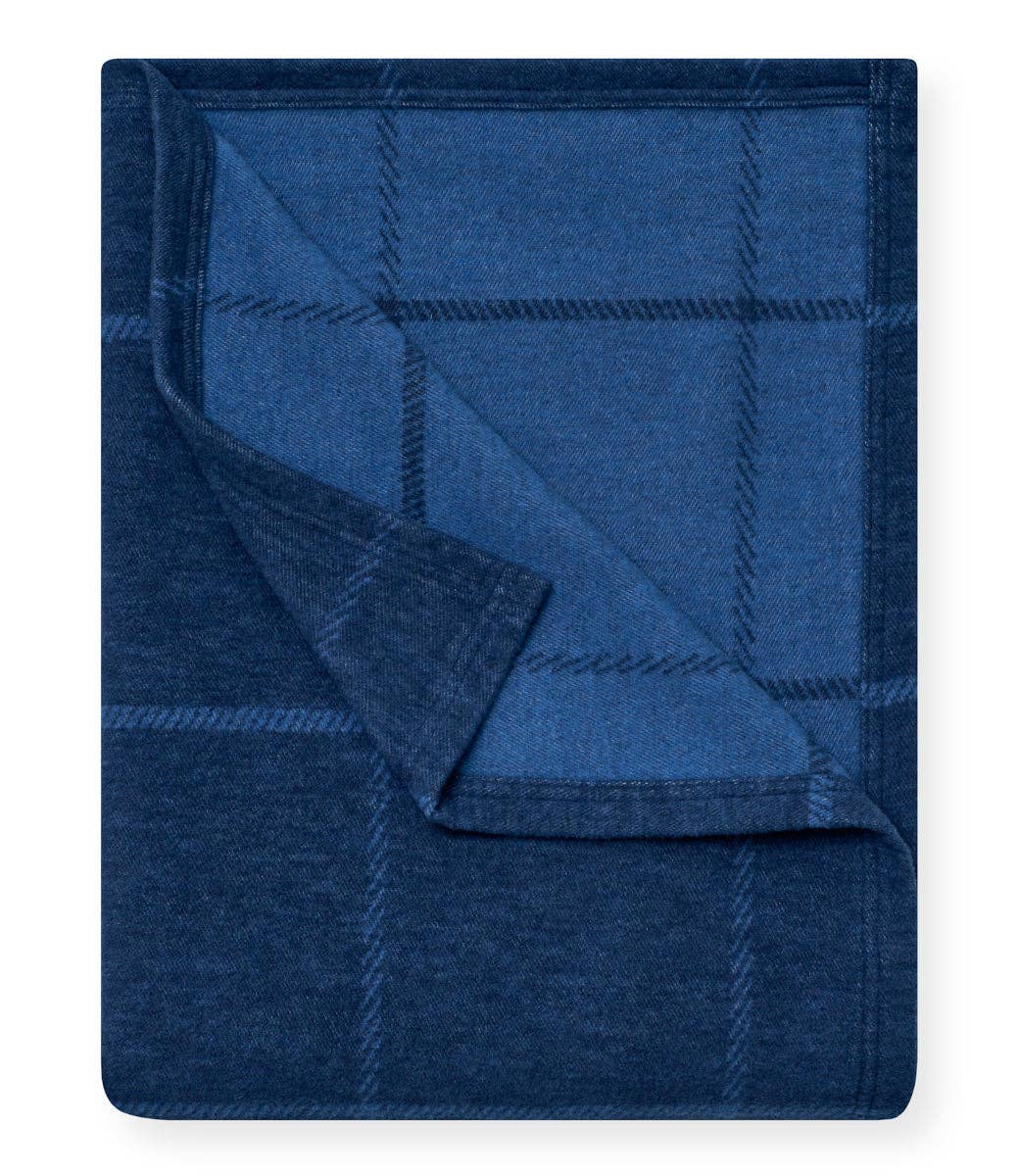 ChappyWrap - Windowpane Navy Lightweight Blanket