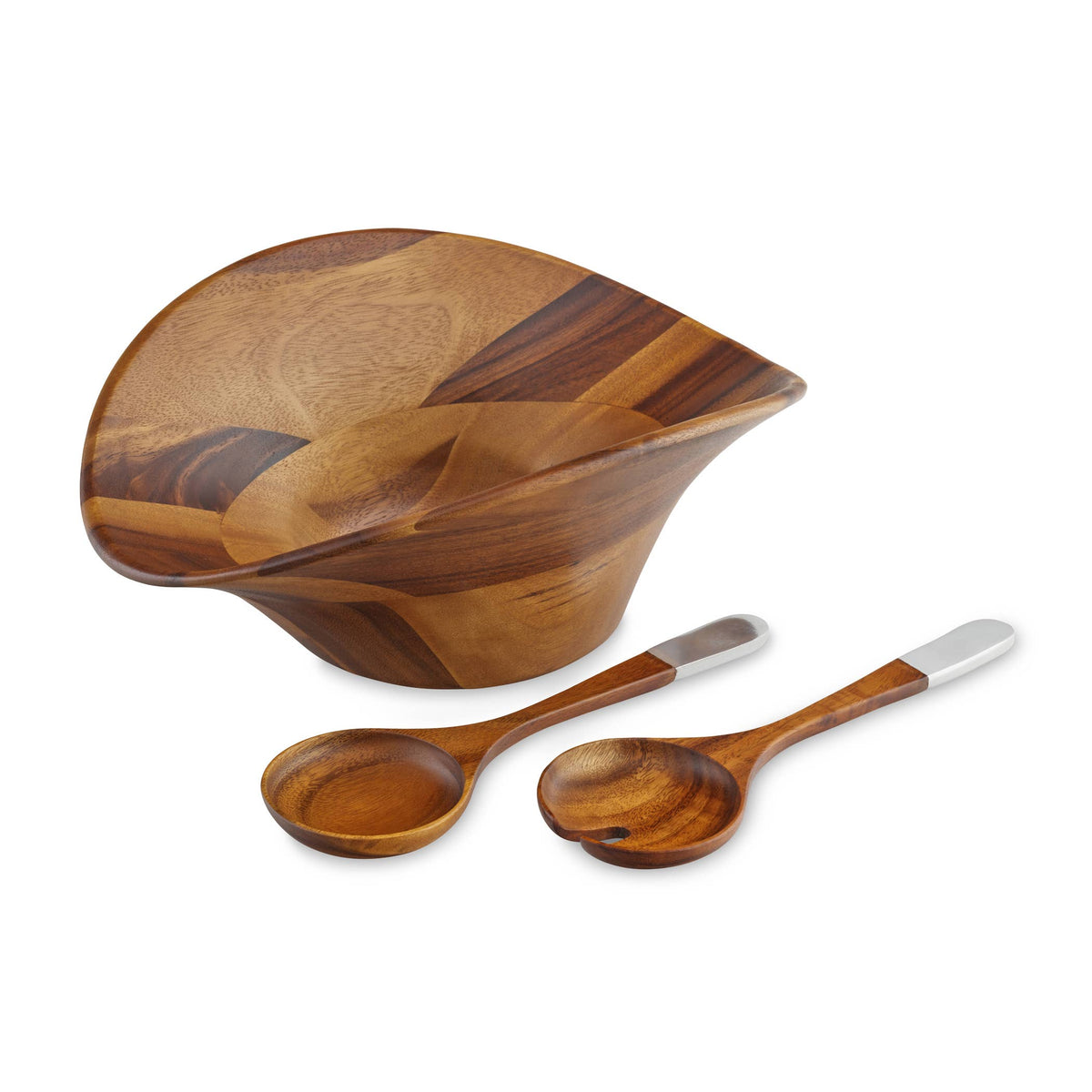 Nambe - Ripple Salad Bowl w/ Servers
