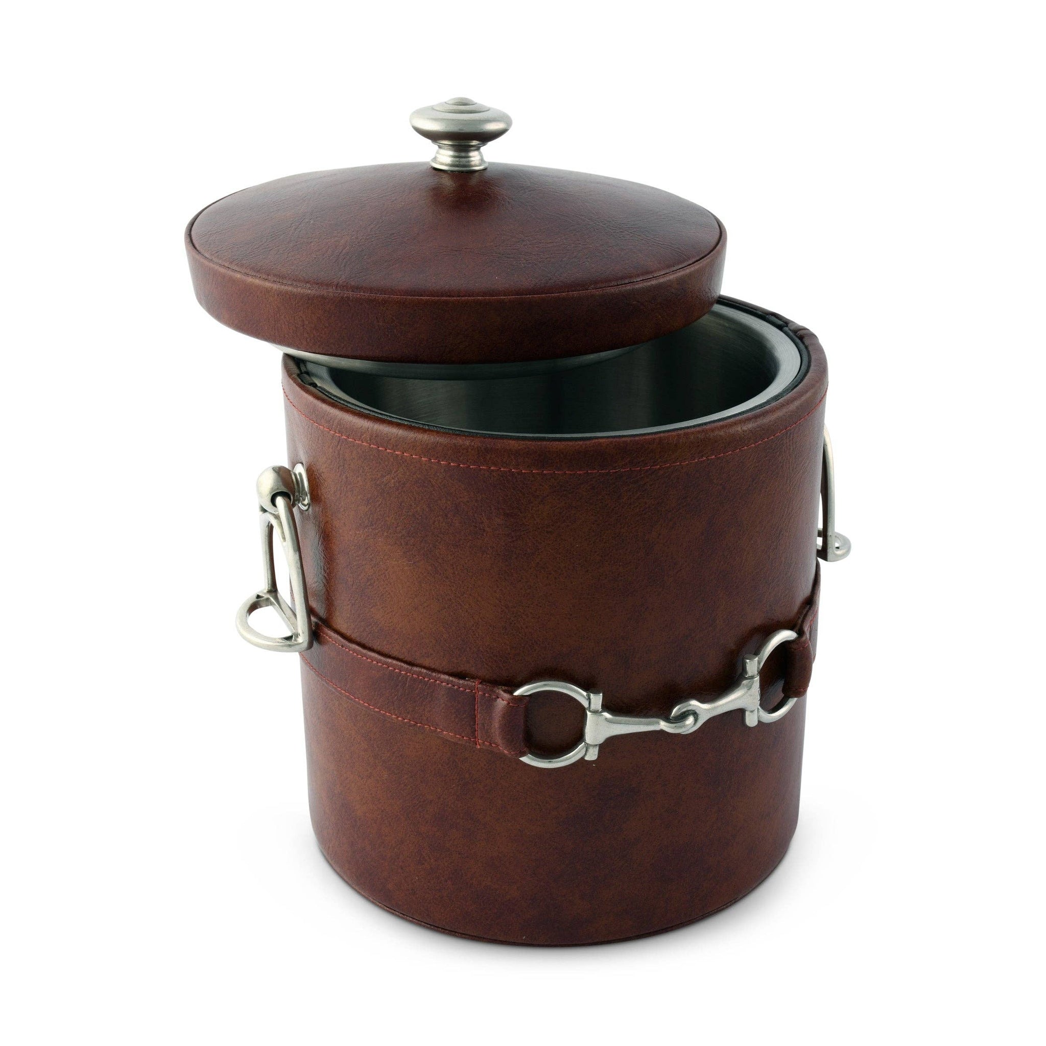 Vagabond House - Equestrian Horse Bit Leather Ice Bucket