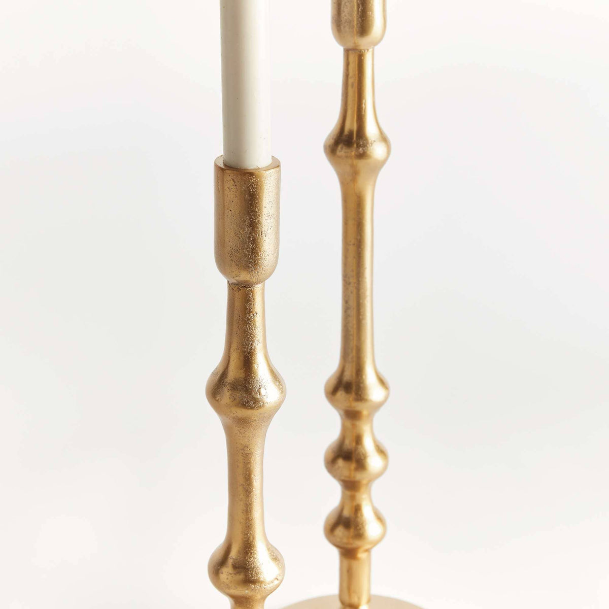 Napa Home & Garden - Nicholas Taper Holders, Set of 2 - Gold Cast Aluminum