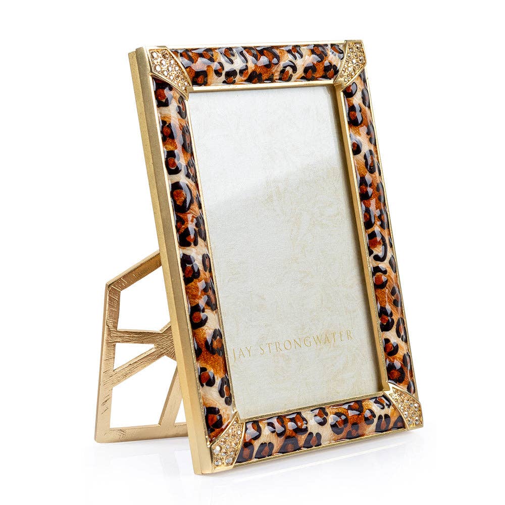 Jay Strongwater - 4” x 6” Lavinia Frame - Leopard