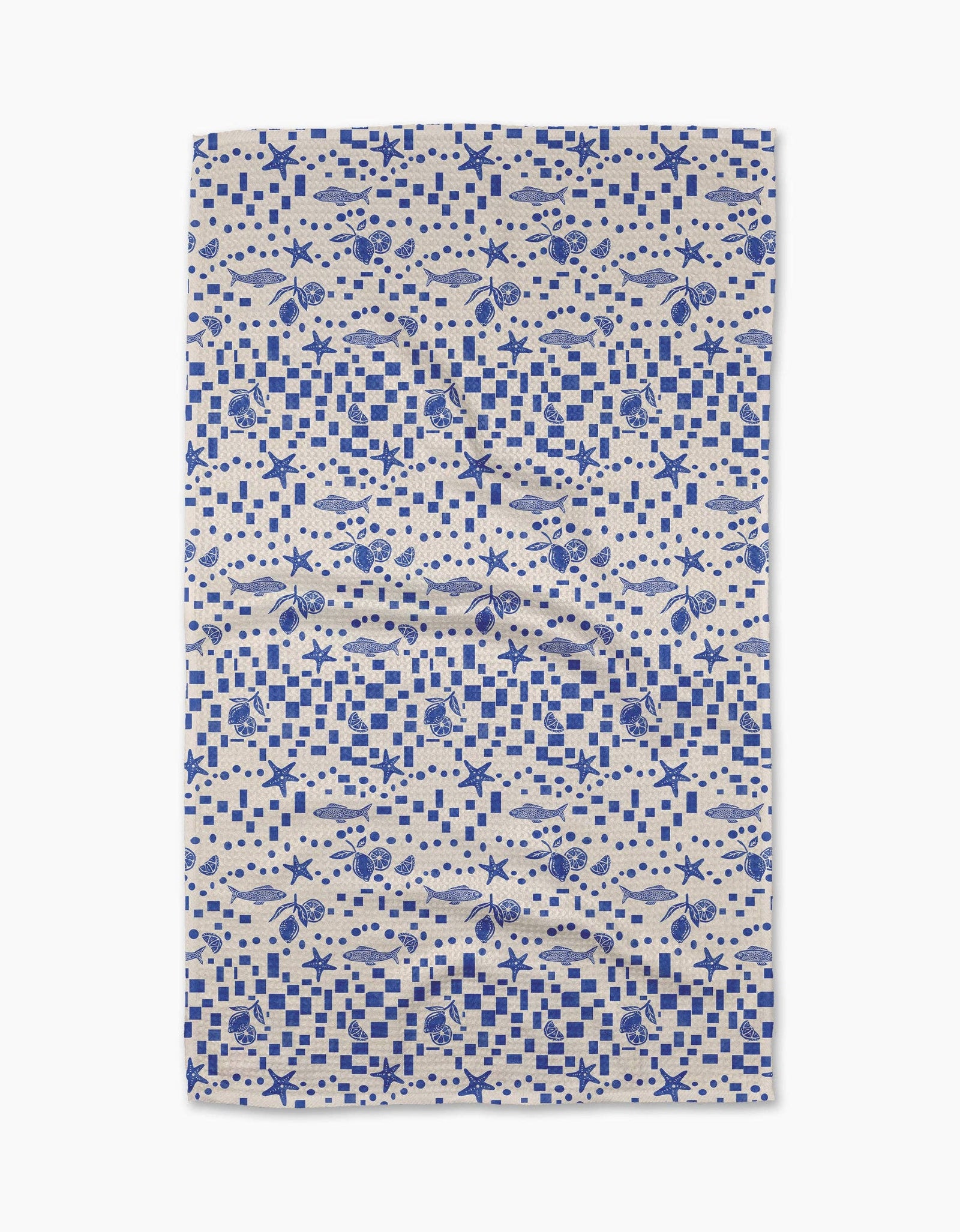 Geometry - Santorini Tile Tea Towel