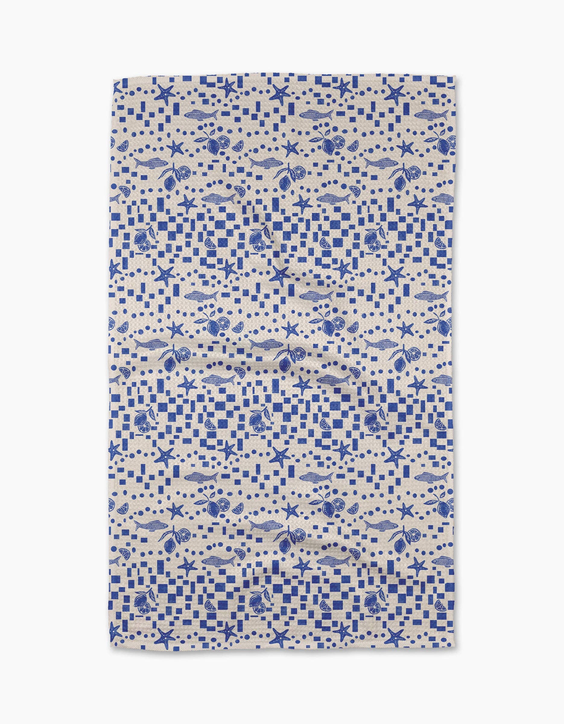 Geometry - Santorini Tile Tea Towel