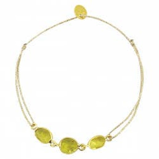 Sophie Deschamps Bijoux - BRACELET IMPERIAL , tourmalines serties plaqué or ( BHO6)
