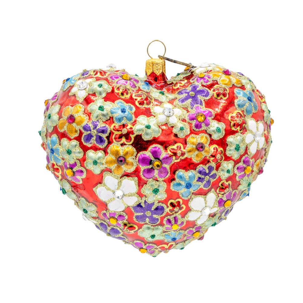 Jay Strongwater - Blossom Floral Heart Ornament