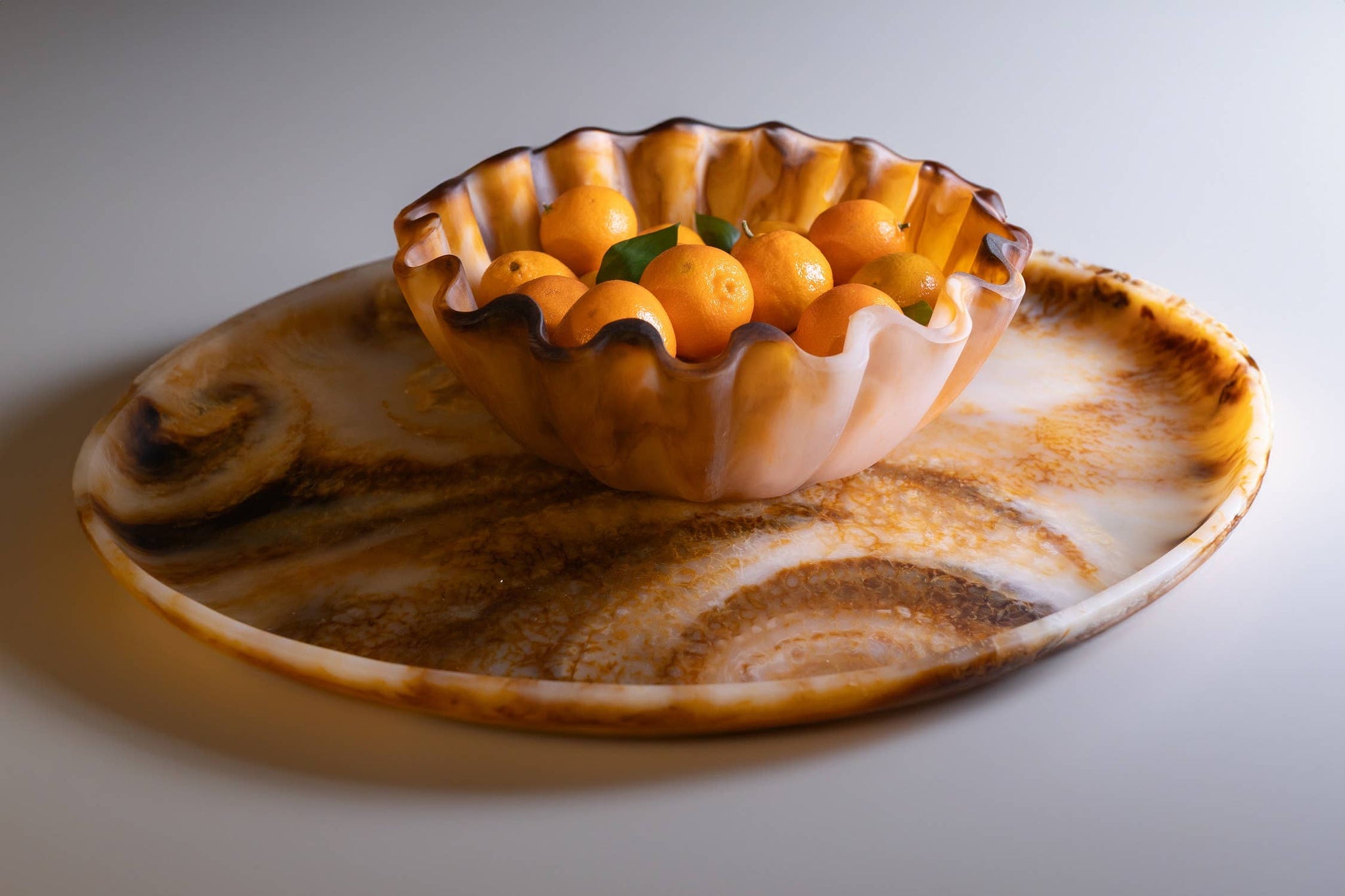 BIDKhome - Tortoiseshell Salad Bowl Dia 11.80"