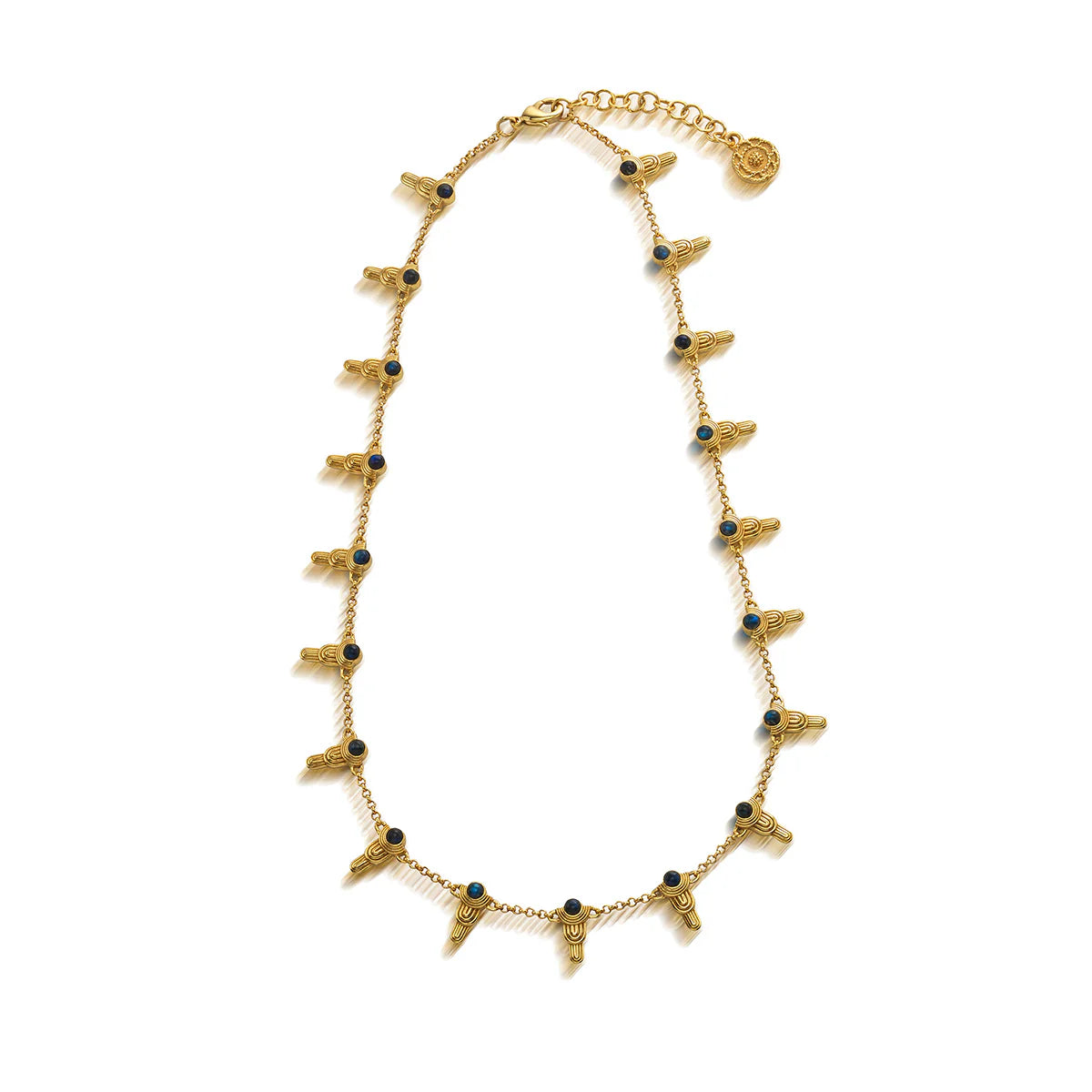 Capucine De Wulf Ra Gem Necklace - Blue Labradorite