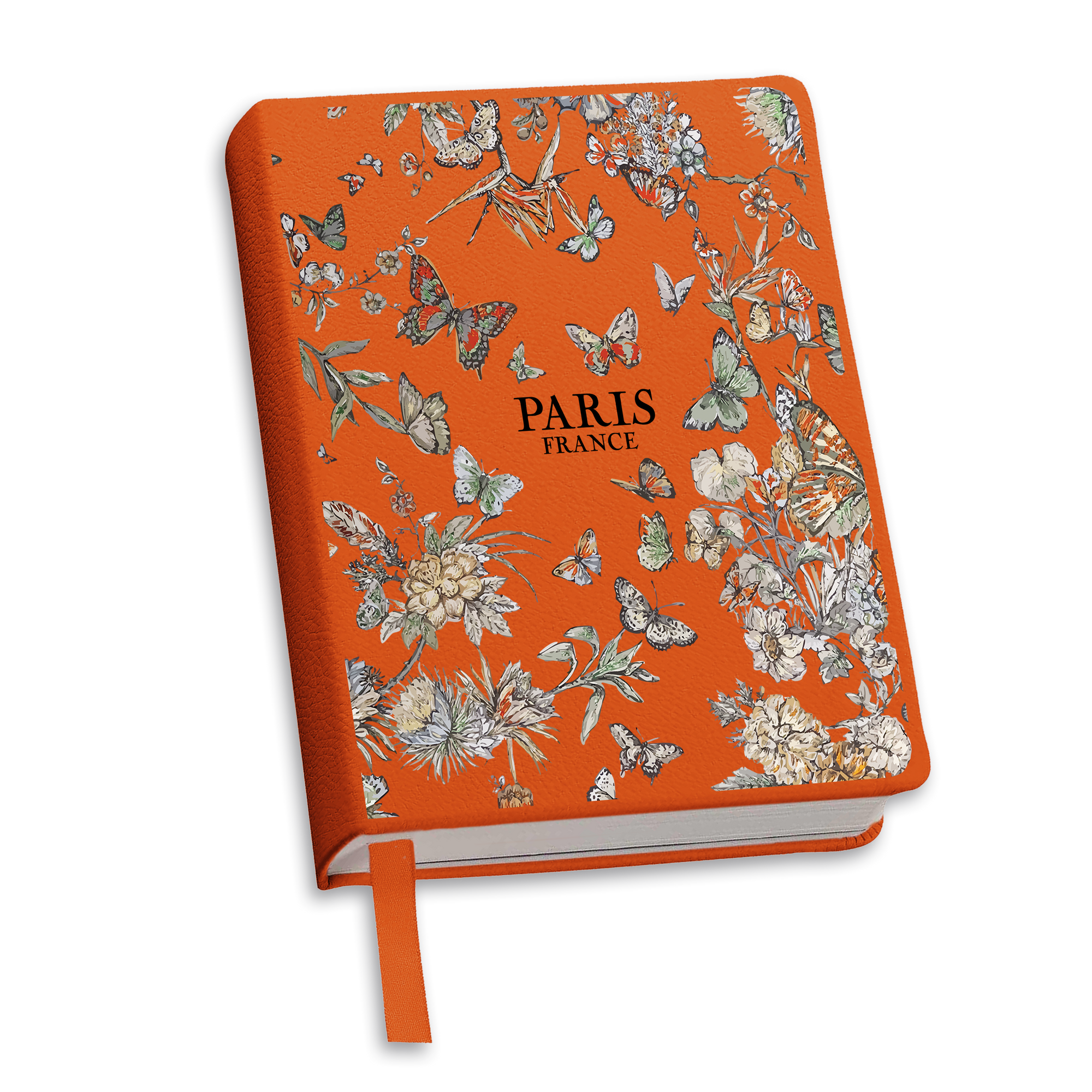 Toss Designs - Journal  (Orange) - Butterflies Paris