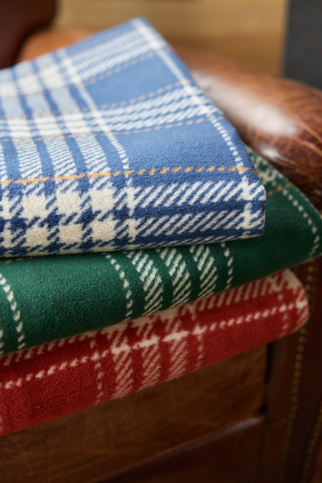 ChappyWrap Blanket - Autumn Plaid Vintage Blue