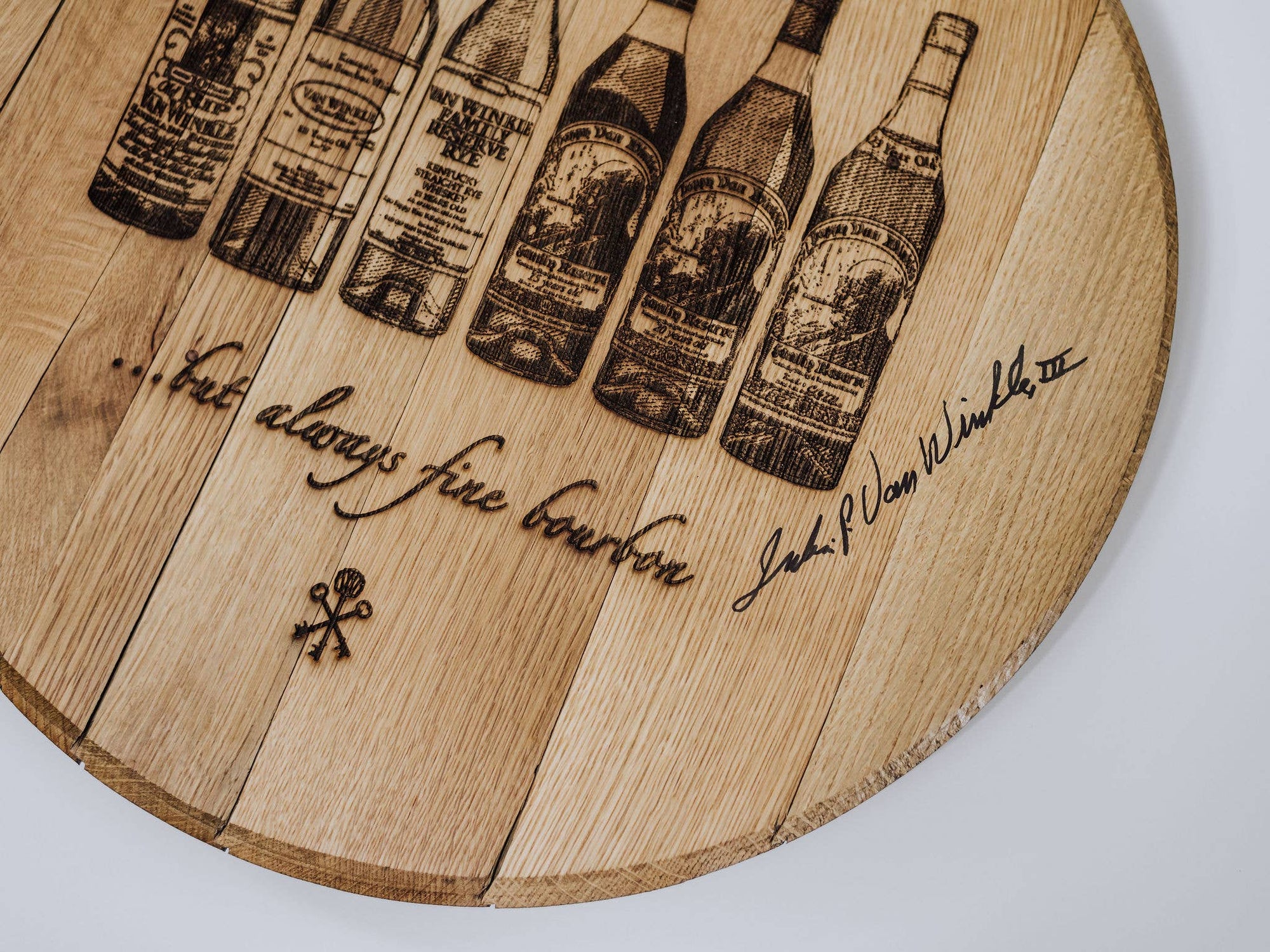 Pappy & Company - Limited Edition Authentic Bottle Flight Barrel Head