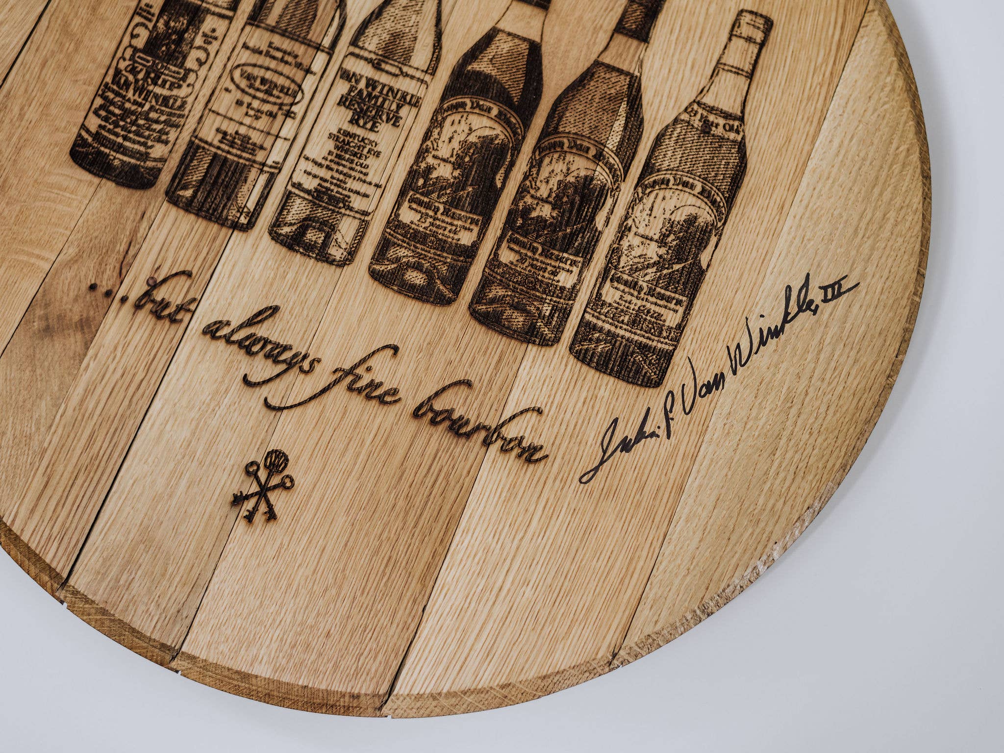 Pappy & Company - Limited Edition Authentic Bottle Flight Barrel Head
