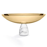ANNA New York - Coluna Fruit Bowl, Carrara Marble & Gold