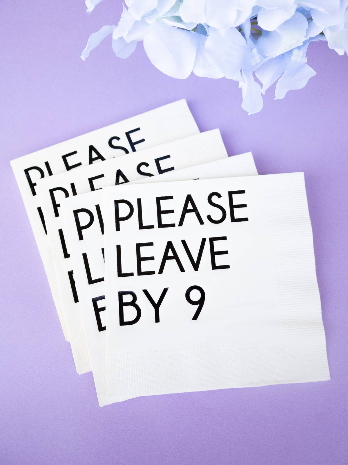 Katherine Designs & Co. - Please leave by 9 Cocktail Napkins, funny gift, table filler
