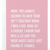 Classy Cards Creative - Shit Together Mom Card