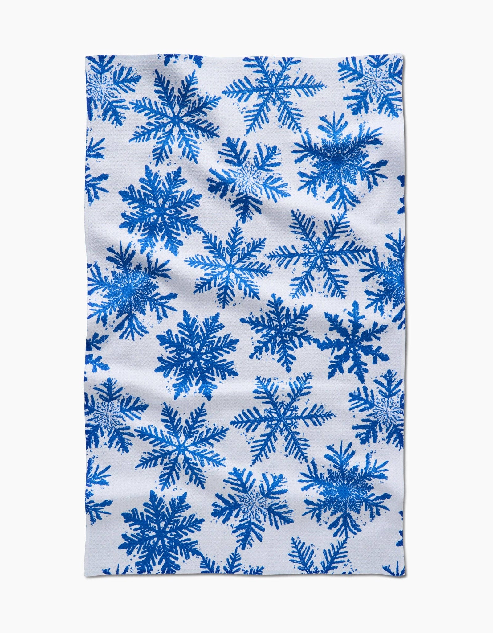 Geometry - Snowy Days Blue Tea Towel