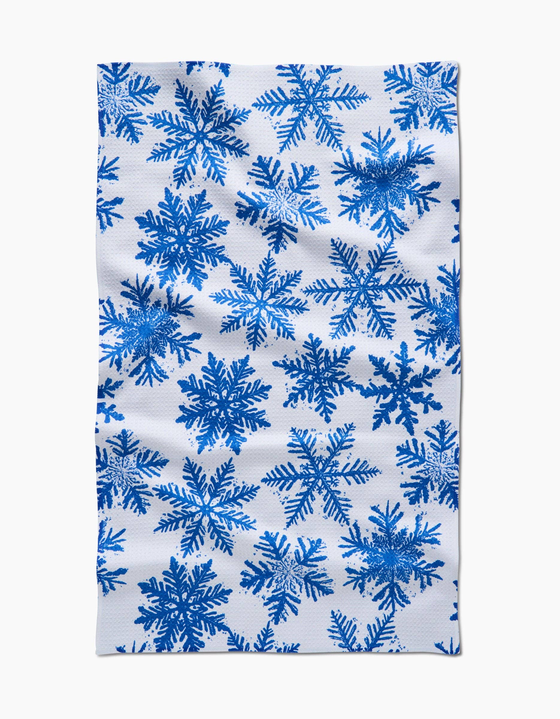 Geometry - Snowy Days Blue Tea Towel