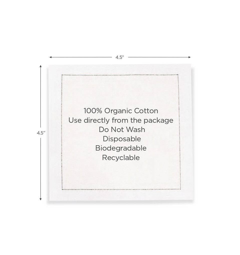 Five Star Napkins Inc. - Dog Quotes - White Cotton Cocktail Napkins 50x
