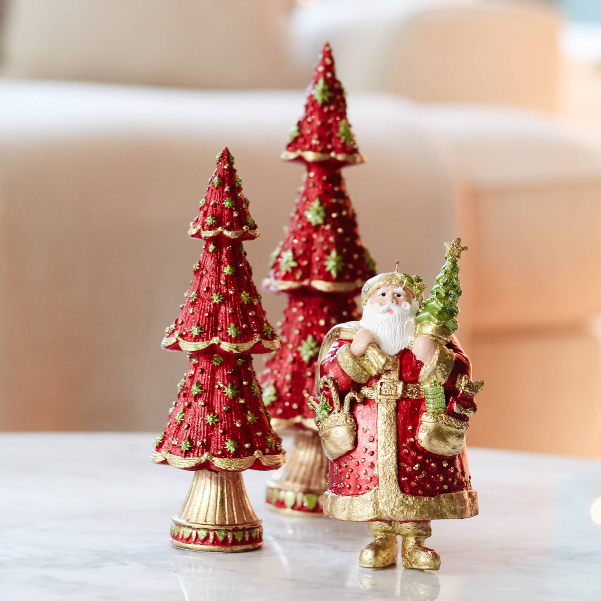Dekorasyon Gifts  Decor - Starlight Neo Cone Tree (Red/Citron)