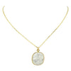 Sophie Deschamps Bijoux - COLLIER CHAINE ANAHITA, saphir serti plaqué or (CCHHO1)
