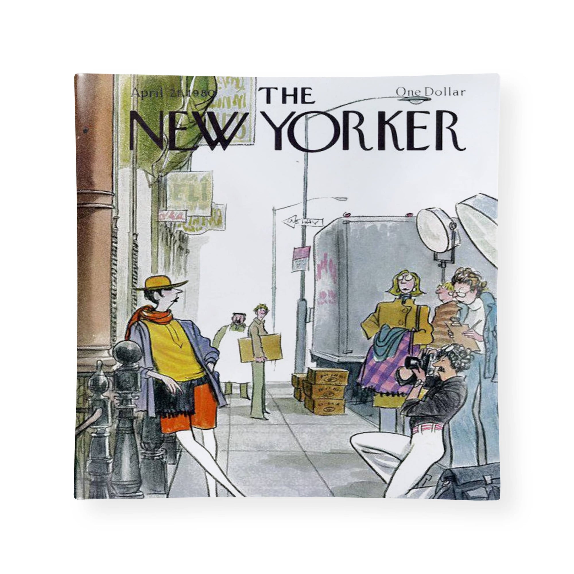 Toss Designs - Glass Trinket Tray/Wall Art -New Yorker Photoshoot