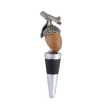 Vagabond House - Pewter  and Wood Acorn Bottle Stopper