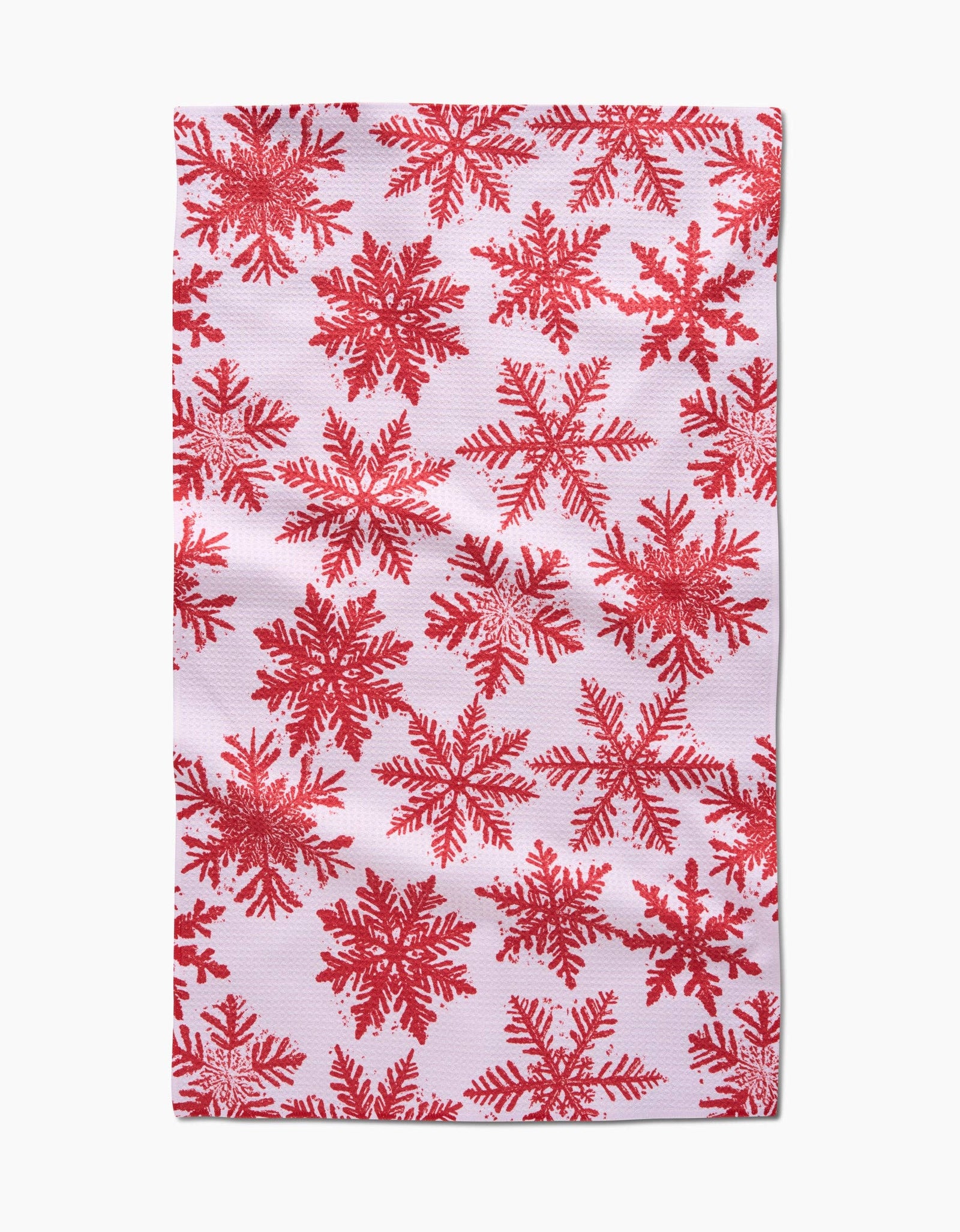 Geometry - Snowy Days Red Tea Towel
