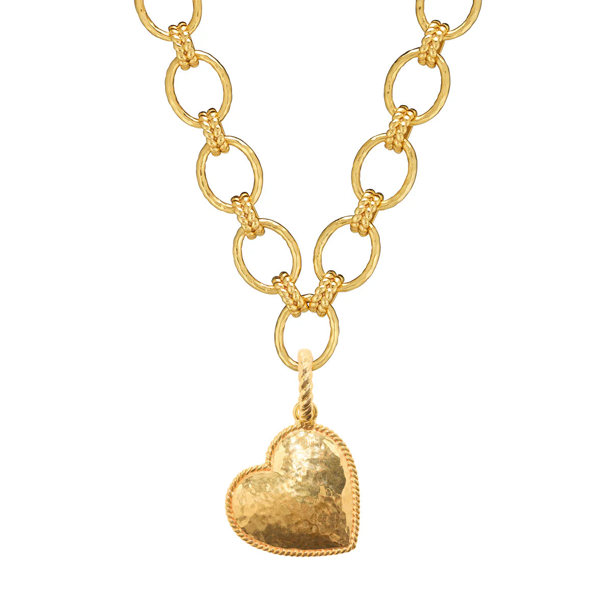 Capucine De Wulf Love Pendant in Hammered Gold
